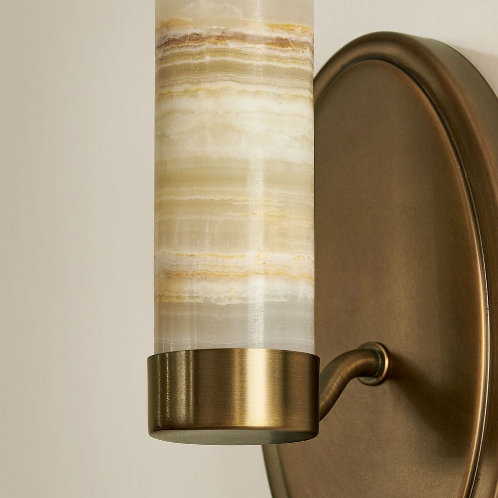 cream onyx sconce set  of 2
