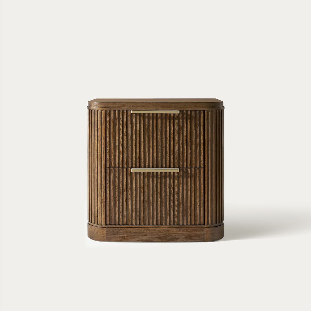 Fluted Nightstand Set of 2