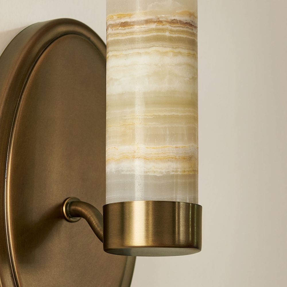 cream onyx sconce