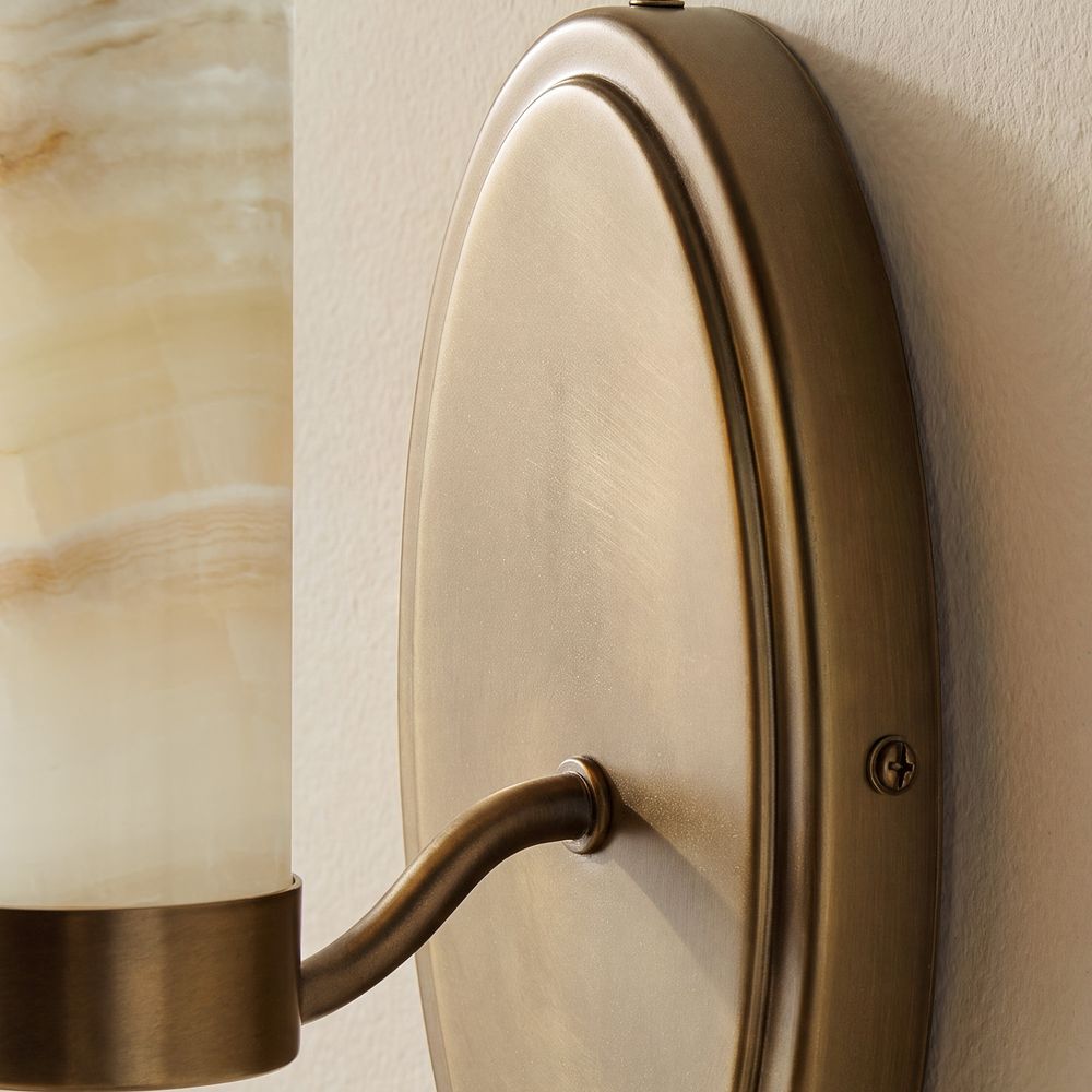 cream onyx sconce