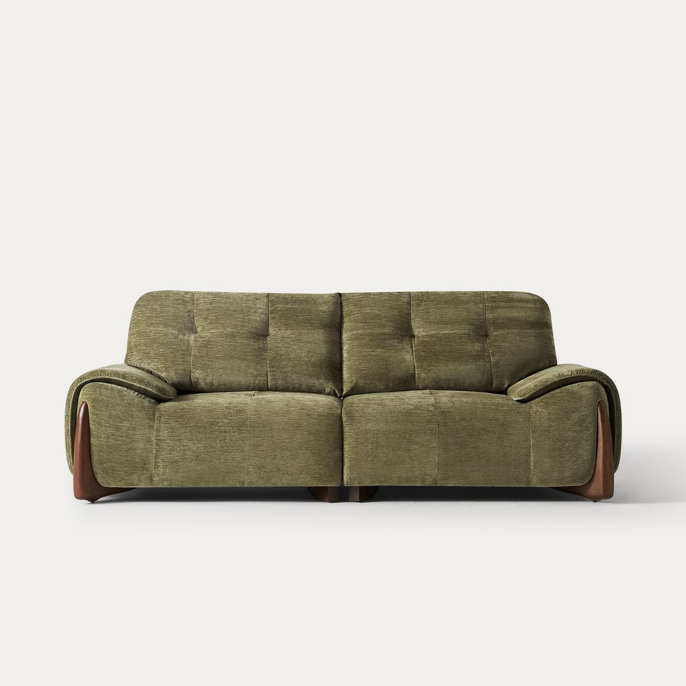 green loveseat