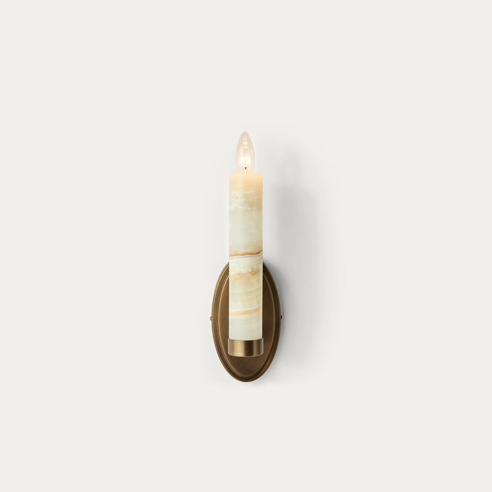 cream onyx sconce