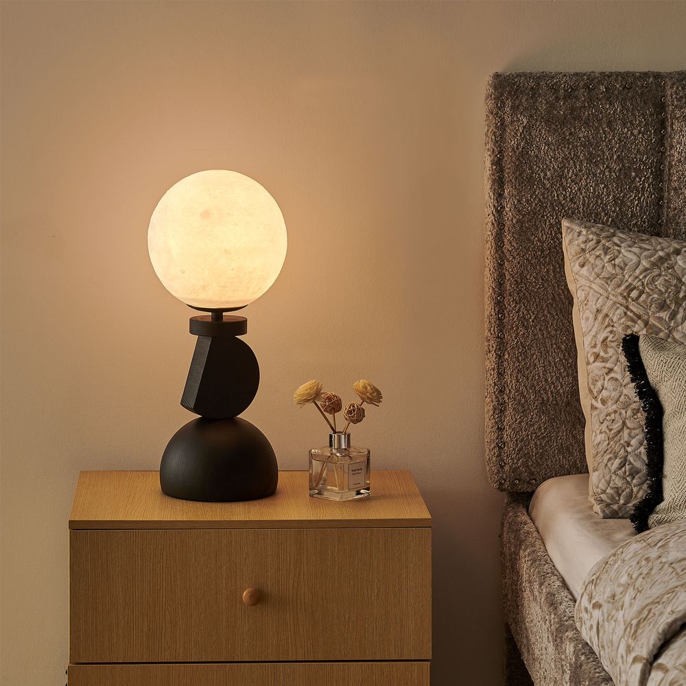 moon shade floor and table lamp set of 2