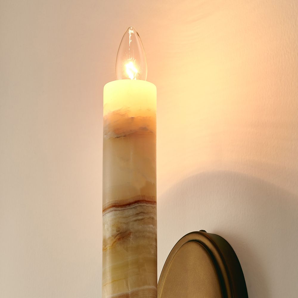 cream onyx sconce