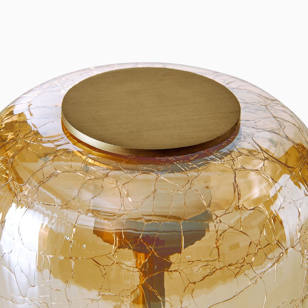 Neci Side Table & Crackle Glass Lamp Set - image 7 of 9
