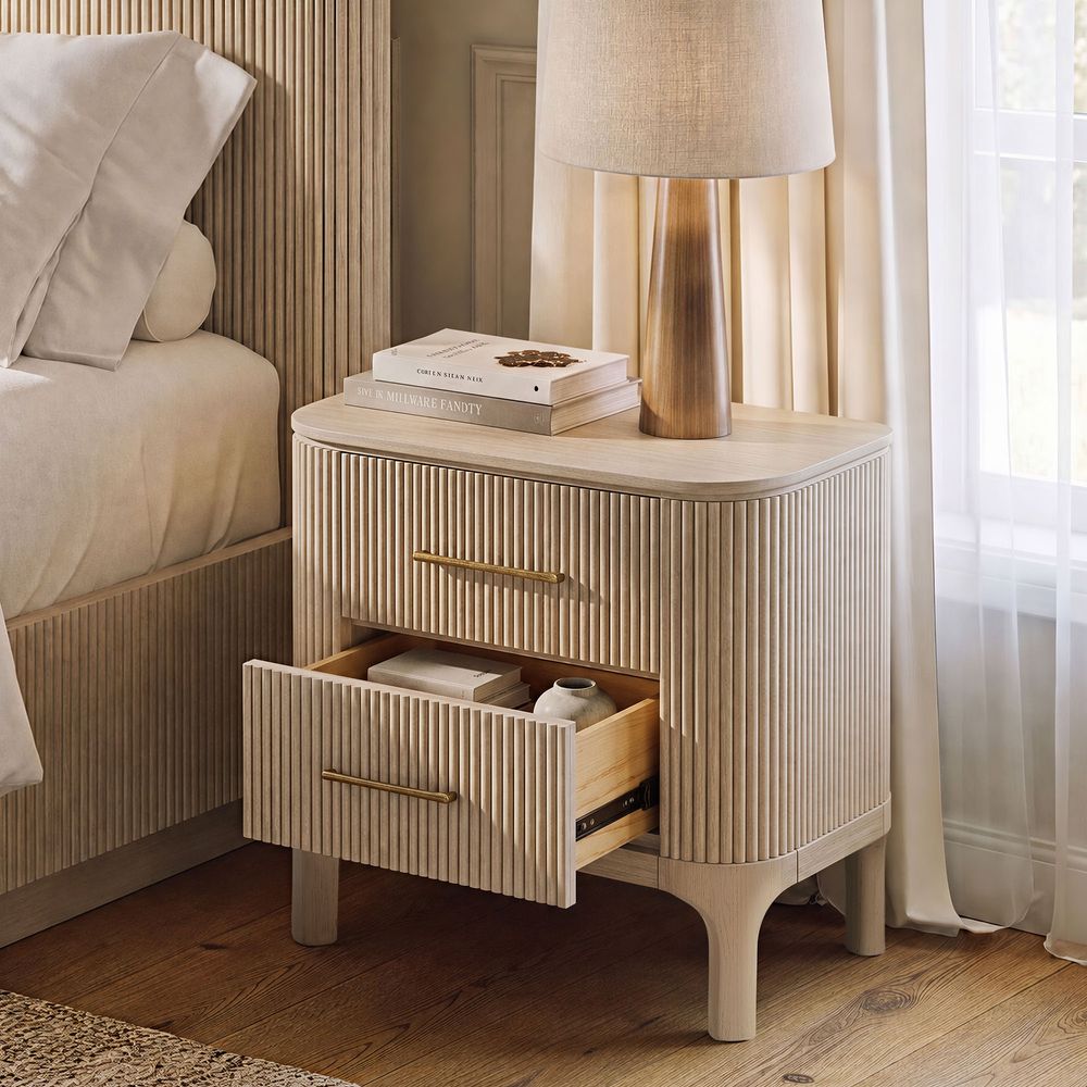 Skugga 26" Oak Nightstand - image 2 of 10