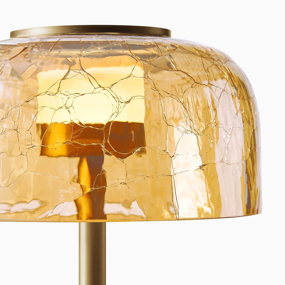 Neci Side Table & Crackle Glass Lamp Set - image 8 of 9