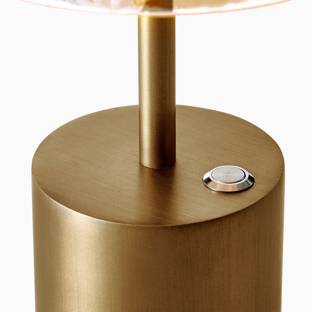 Neci Side Table & Crackle Glass Lamp Set - image 9 of 9