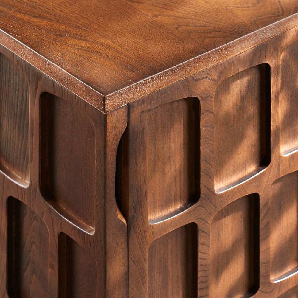 Vittorio 15" Elm Side Table - image 4 of 9