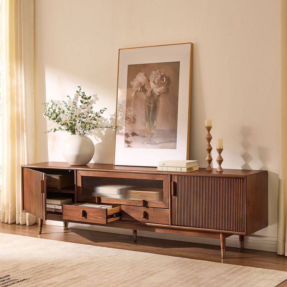 Stavn 84" MCM Fluted Media Console - image 3 of 10