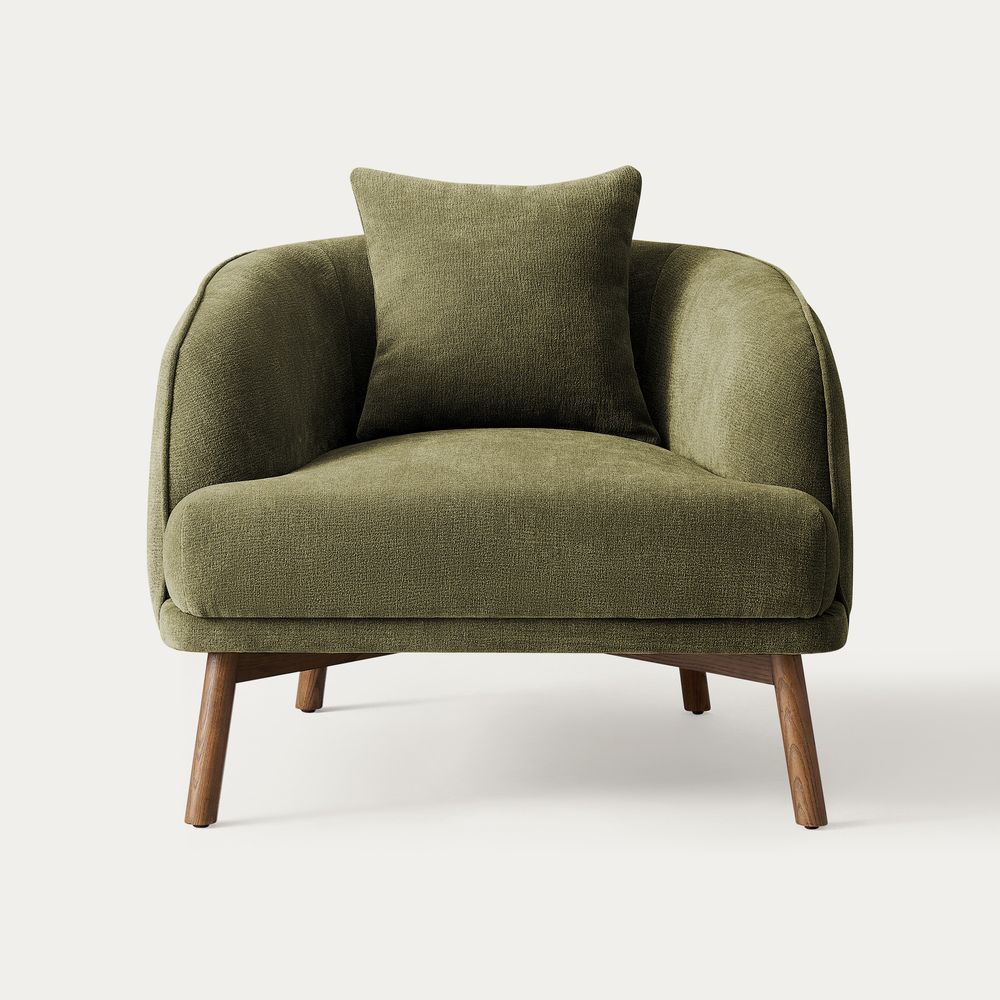 Green accent chair