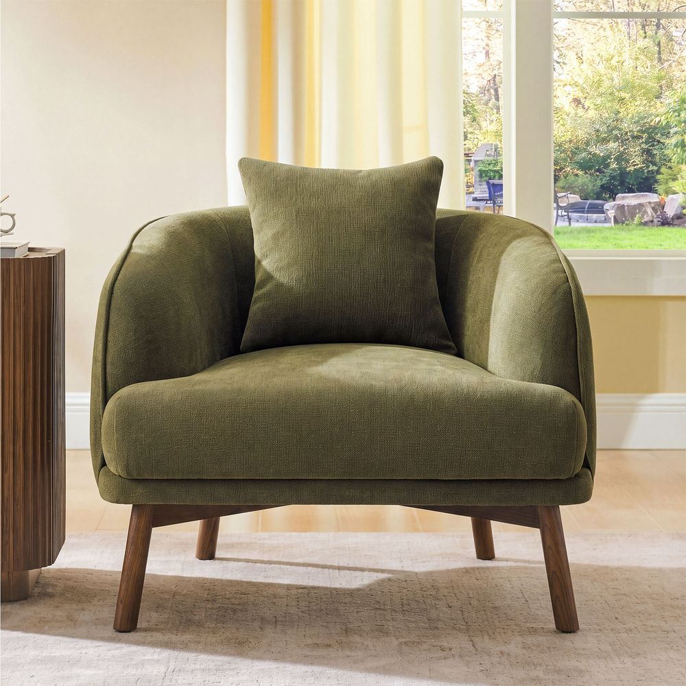 Mellow 33-Inch Green Accent Chair