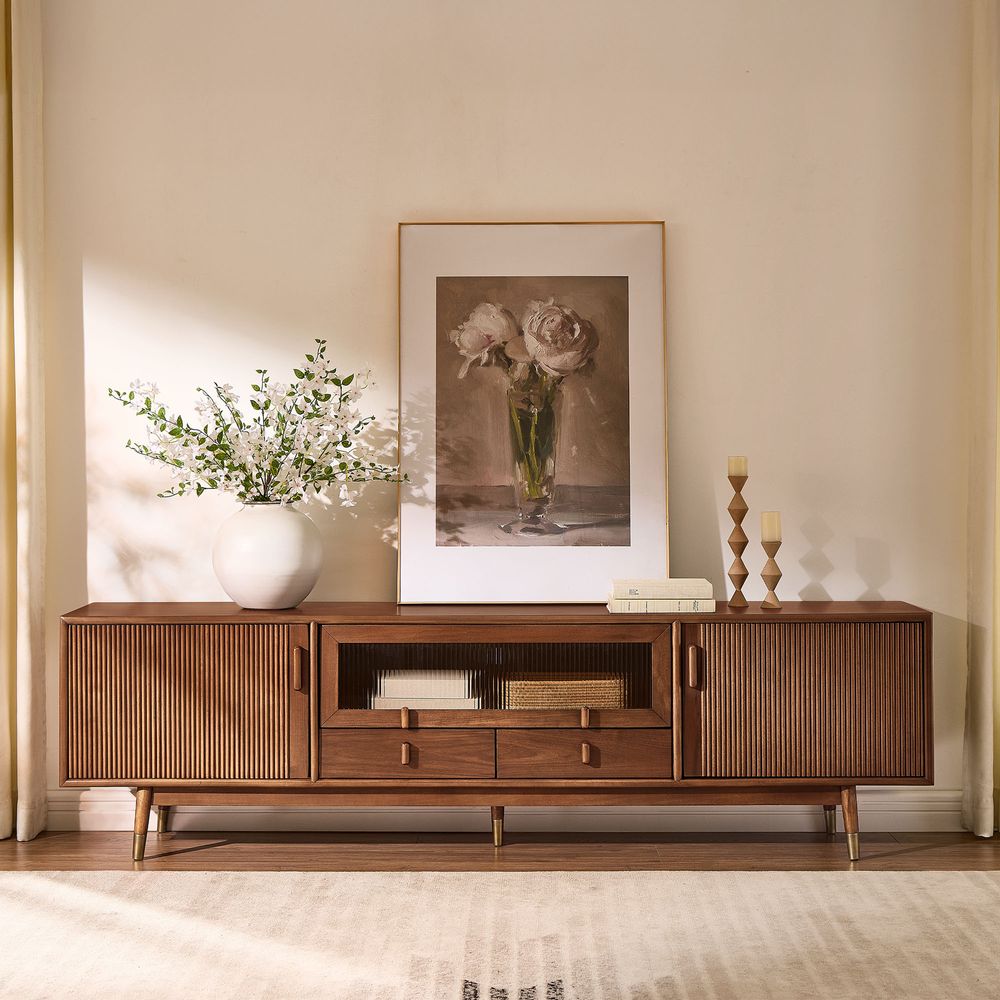 Stavn 84" MCM Fluted Media Console - image 2 of 10