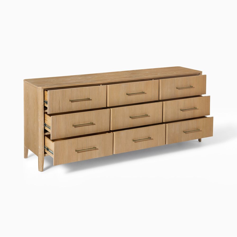 Grant 80" Fluted 9-Drawer Dresser - image 8 of 10