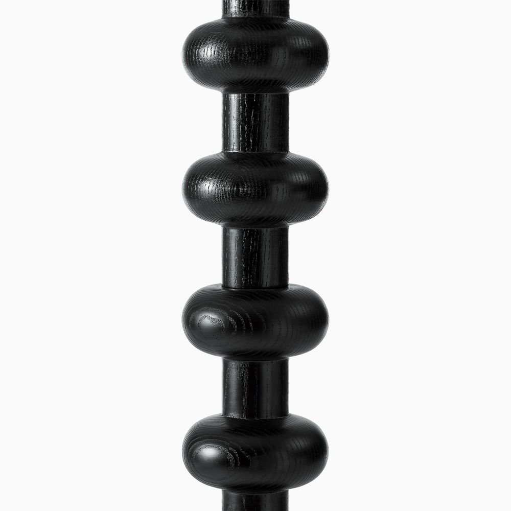 stacked wooden segments post floor lamp - image 4 of 6