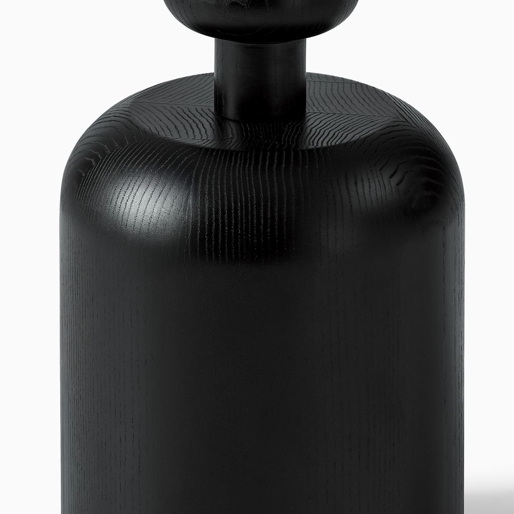 stacked wooden segments post floor lamp - image 6 of 6