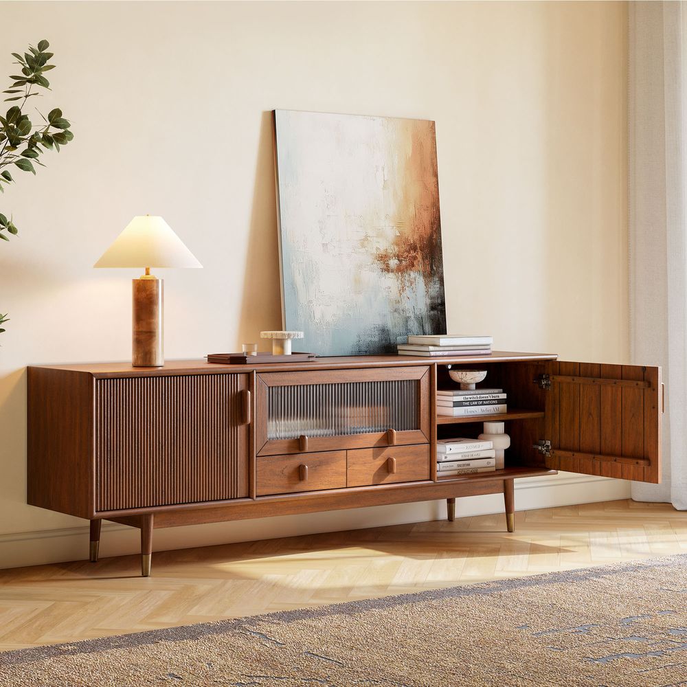 Stavn 72" MCM Fluted Media Console - image 3 of 10