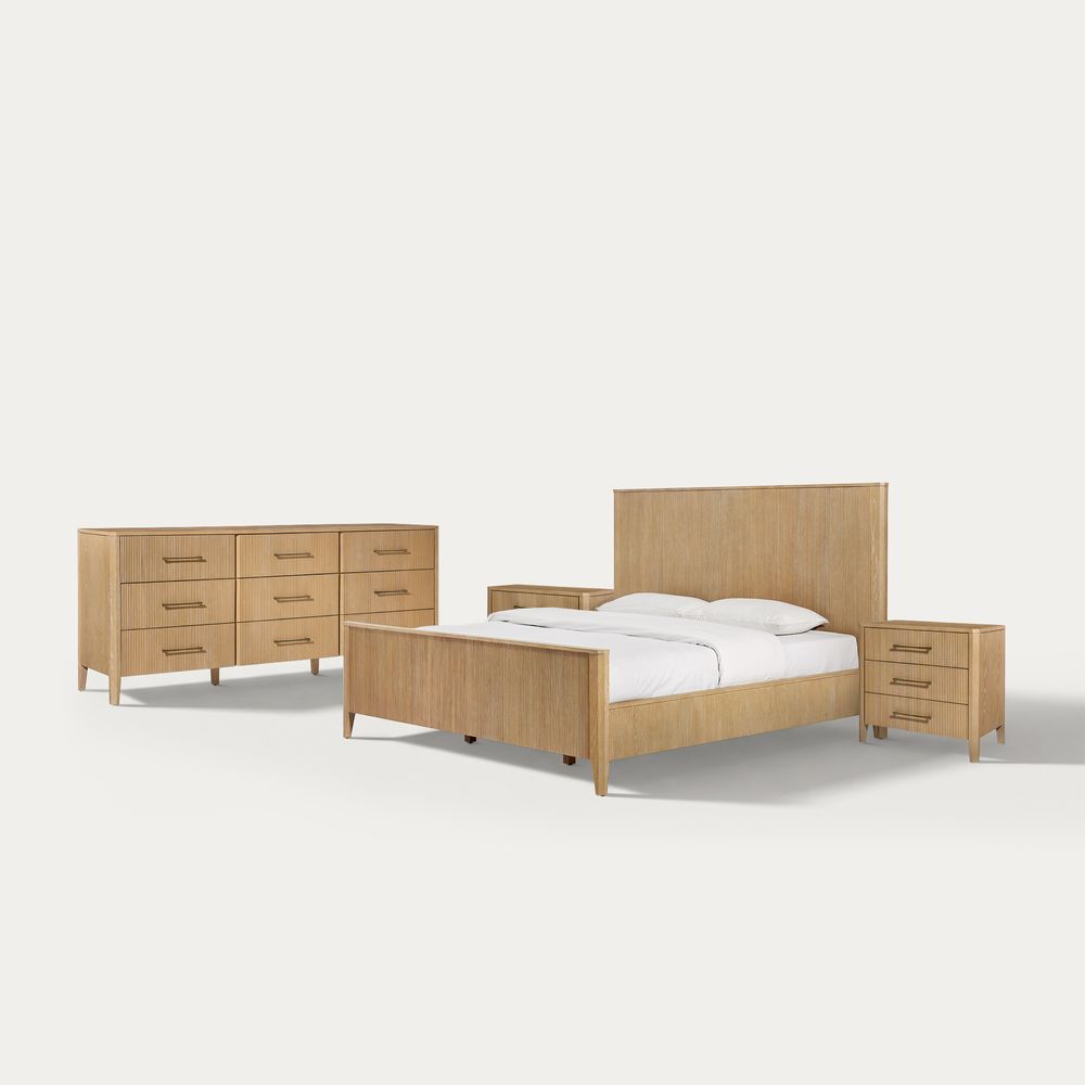 4-Piece Grant Fluted Bedroom Set - image 1 of 16