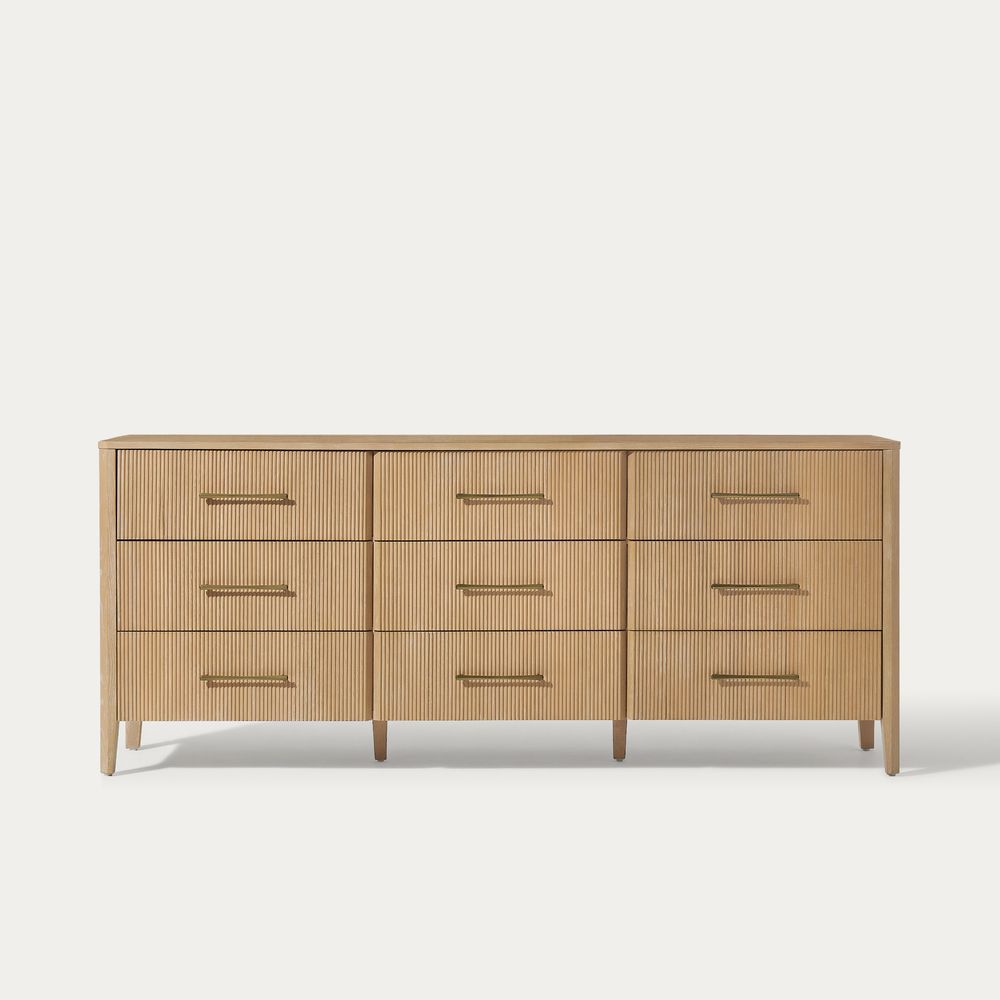 Grant 80" Fluted 9-Drawer Dresser - image 1 of 10