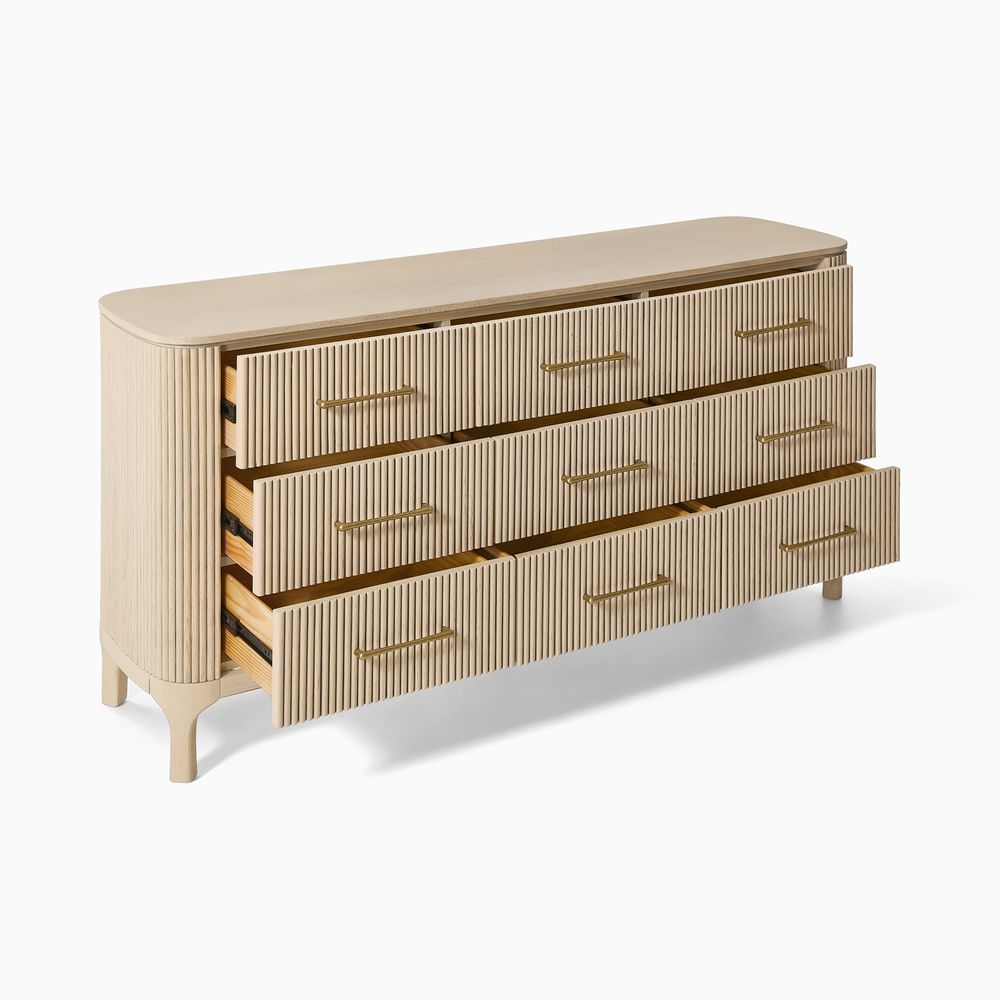Skugga 70" Oak 9-Drawer Dresser - image 8 of 11
