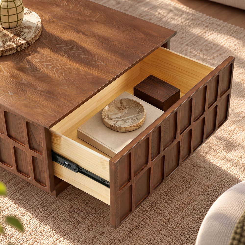 Vittorio 55" Elm Coffee Table - image 6 of 9