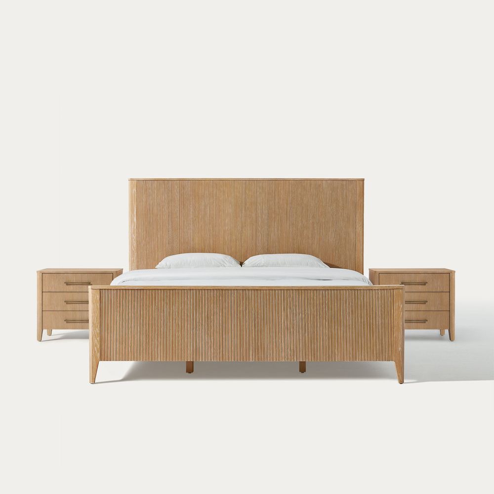 3-Piece Grant Fluted Bedroom Set