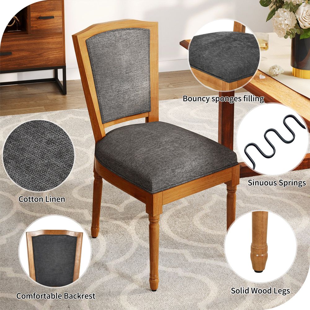 Hernest Upholstered Dining Chairs Set of 2 Modern Kitchen Chair