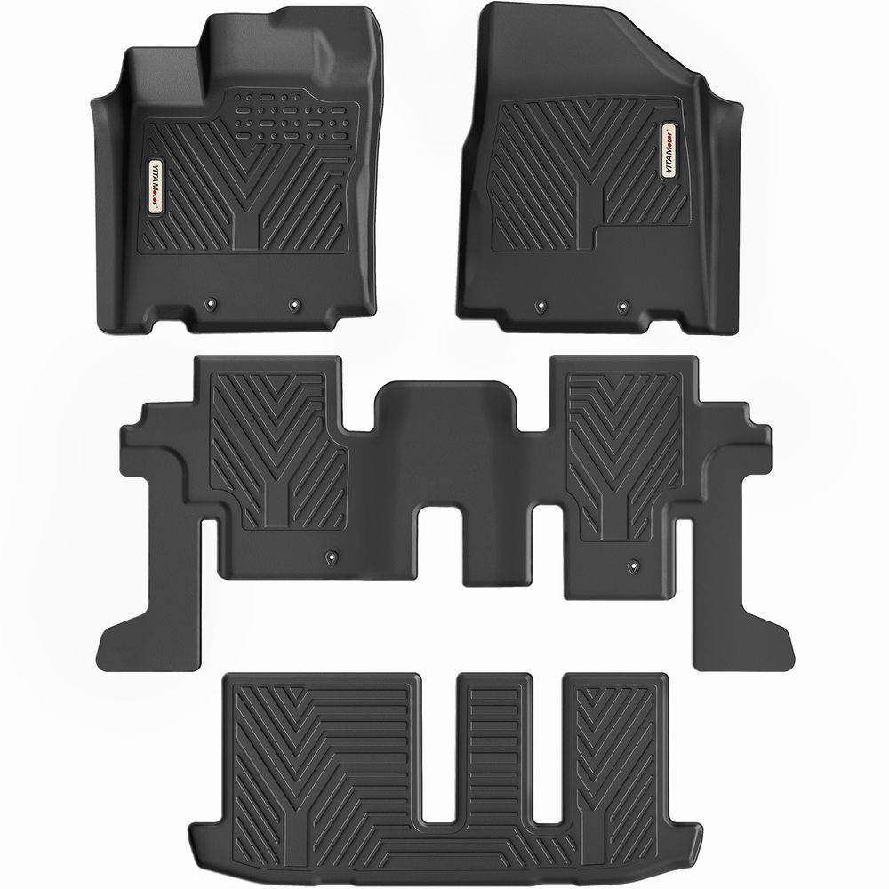 Floor Mats for 2013-2020 Nissan Pathfinder TPE Waterproof 3 Row All Weather 4pcs