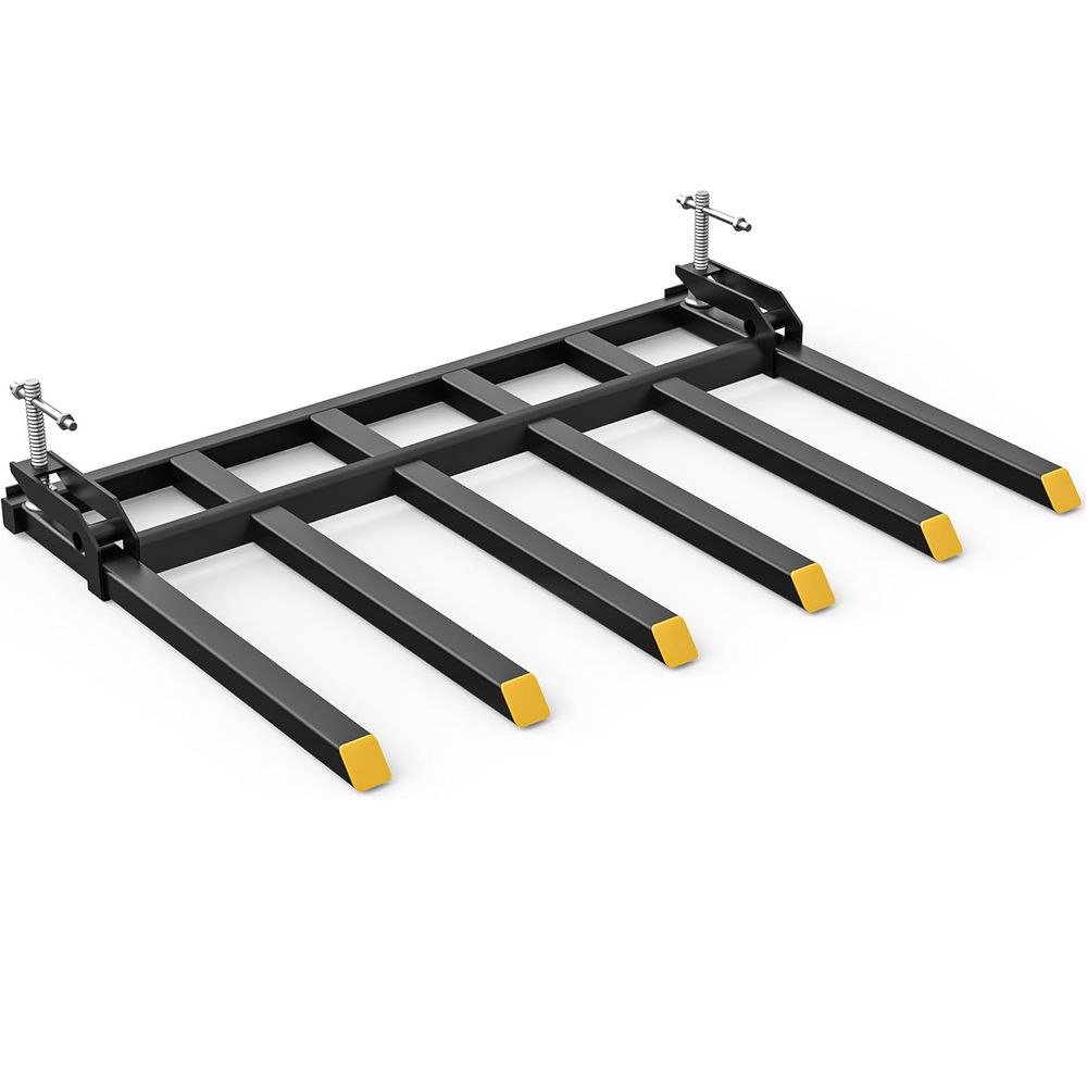  21" Fork Length Clamp-On Debris Forks Fit 60" Loader Buckets Skid Steers 4000LBS