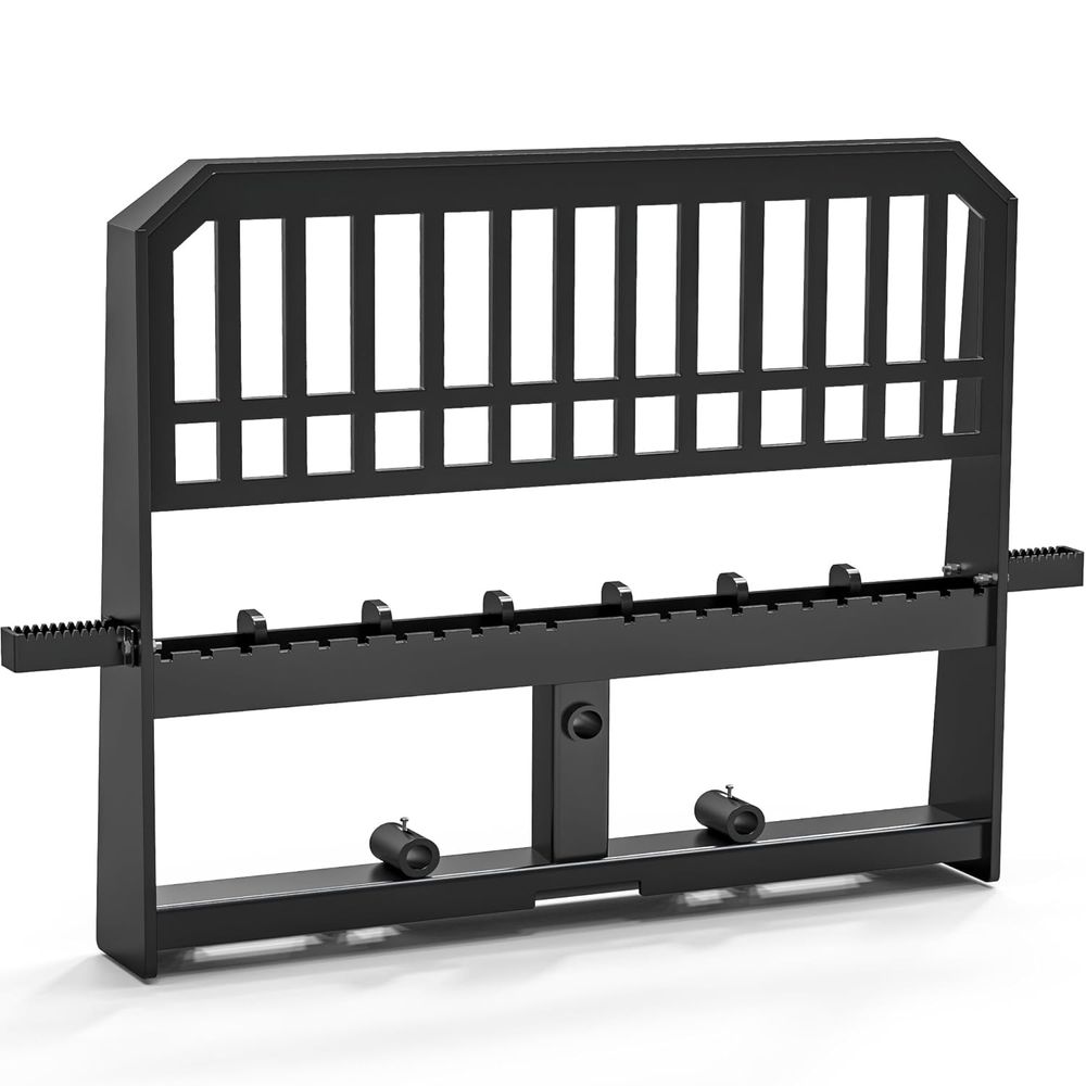 45" Pallet Forks Frame Attachment, 4000 lbs Capacity with 2 Inch Receiver Hitch & Spear Sleeves for Kubota Bobcat Skid Steer Loaders Tractors