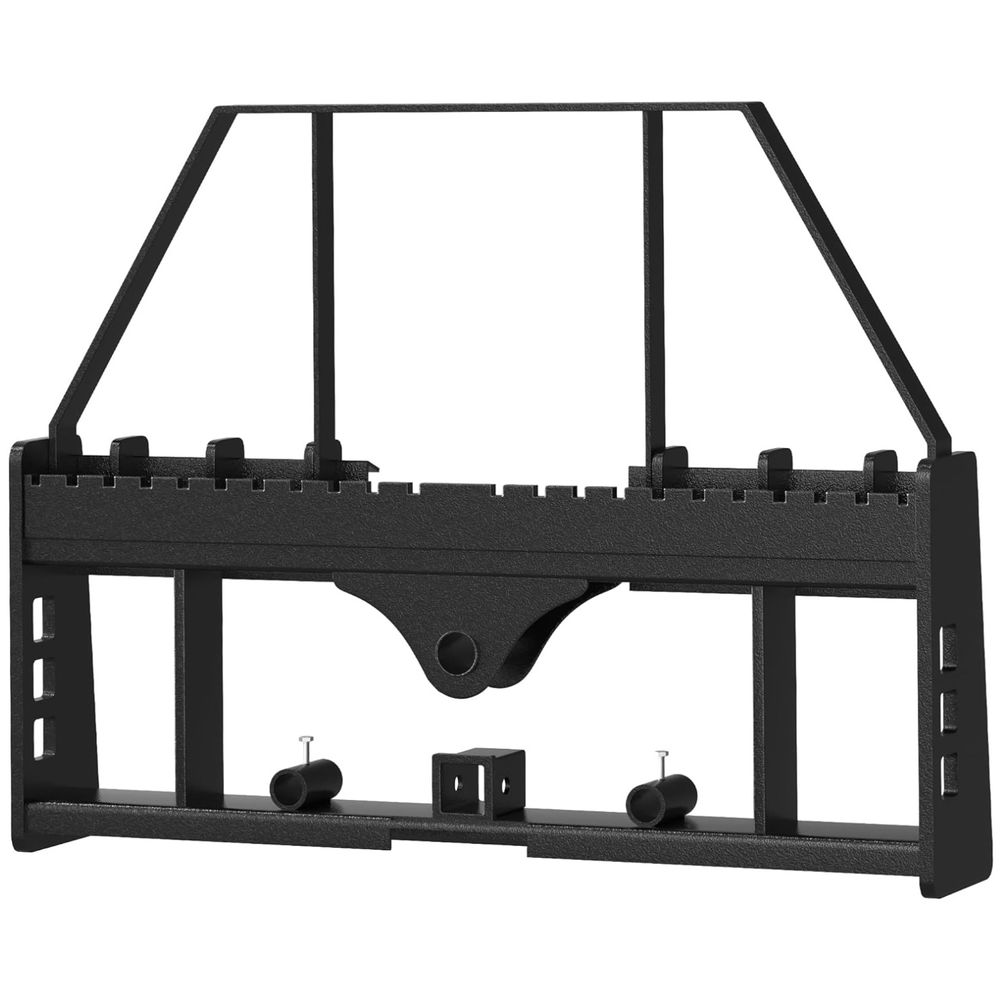 2500lbs Pallet Fork Frame Attachment, 45" Skid Steer Pallet Fork Frame with 2" Hitch Receiver & Spear Sleeves for Loaders Tractors Quick Tach Mount