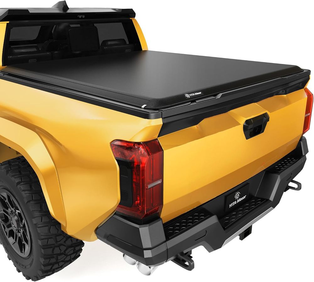 YITAMOTOR 5FT Soft Roll-Up Bed Cover Fits 2024-2026 Tacoma with Deck Rail System – Trail Edition Not Supported