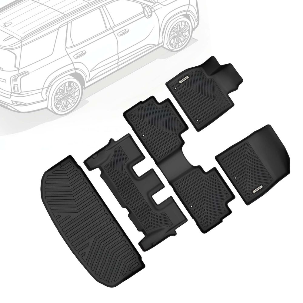 hyundai floor mats, hyundai palisade floor mats, hyundai palisade all weather mats, floor mats