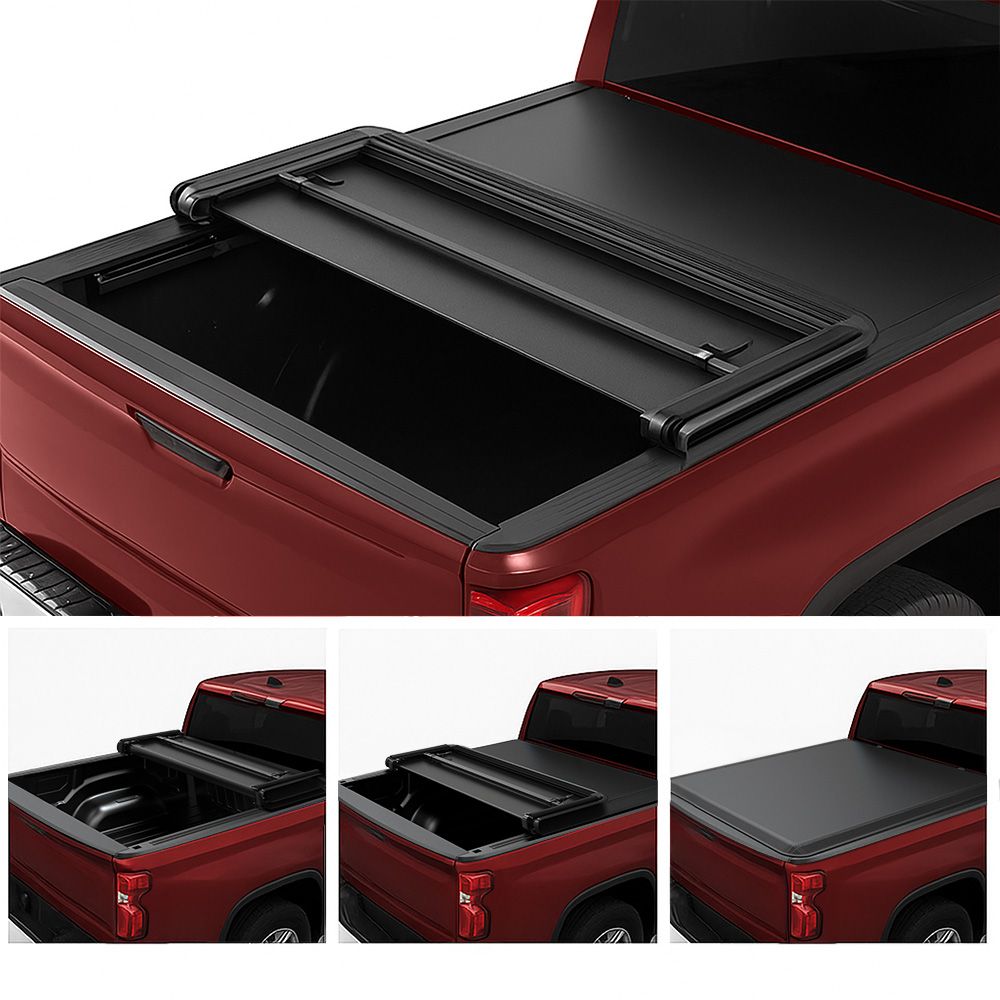 Soft Trifold Tonneau Cover for 2019-2026 Chevy Silverado/GMC Sierra 1500 New Body Style | Fleetside 6.6 Feet Bed