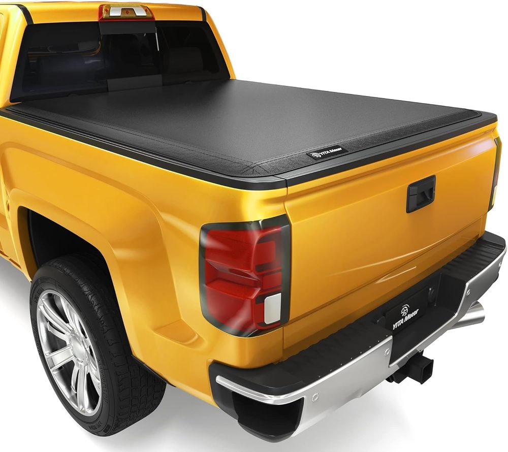 Silverado 1500 bed cover, Sierra 1500 tonneau cover, quad fold truck bed cover, 6.6 ft bed cover, YITAMOTOR tonneau, soft fold cover Silverado, truck bed cover 2007–2013