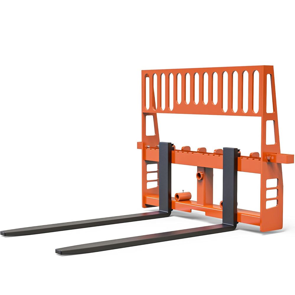 skid steer pallet fork, 4000 lb pallet forks, quick tach pallet fork, 48 inch pallet blades, tractor fork attachment, YITAMOTOR pallet fork, heavy-duty fork skid steer, 45 inch fork frame