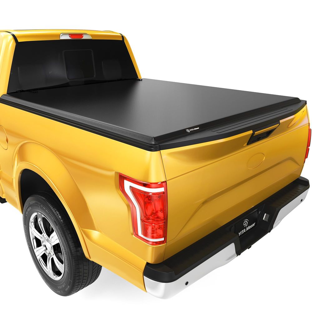 Soft Quad Fold 2015-2026 Ford F-150, Styleside 5.5 ft Bed Truck Bed Tonneau Cover-YITAMOTOR