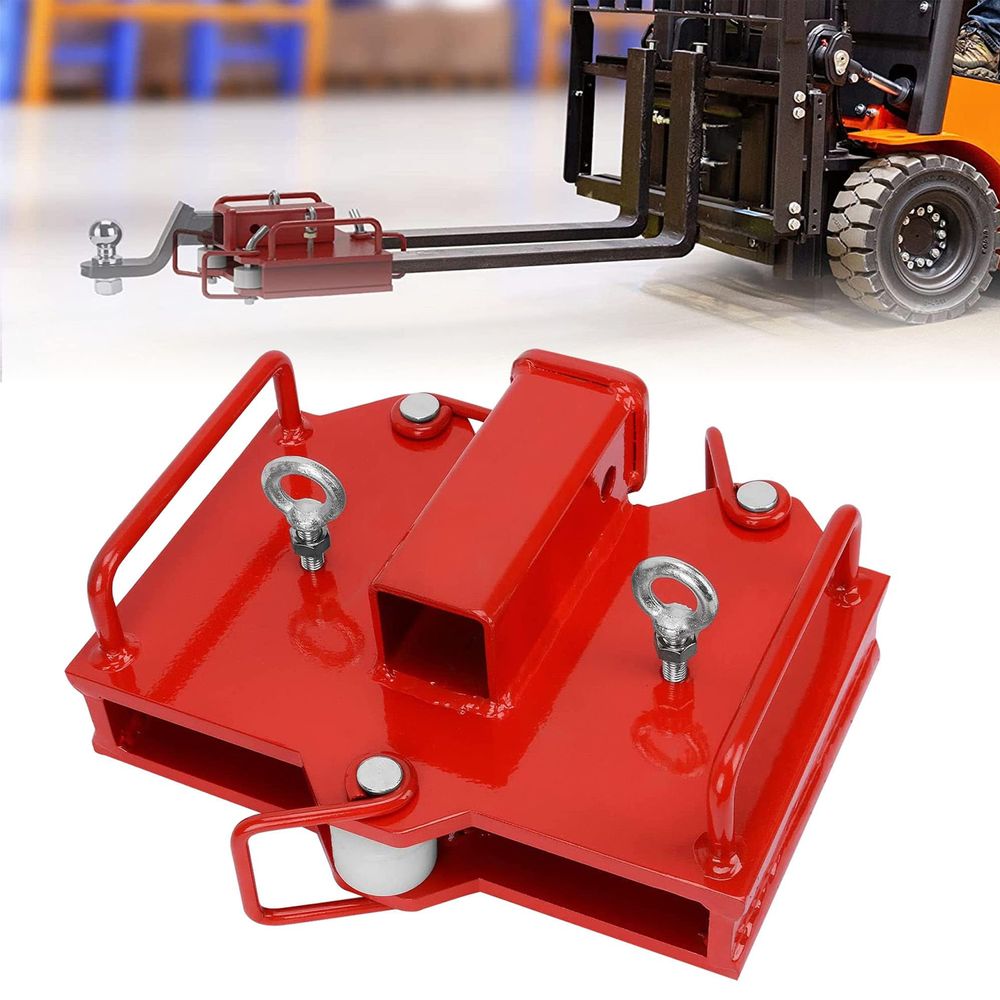 2" Trailer Hitch Receiver for Dual Pallet Forks Adapter Attachment