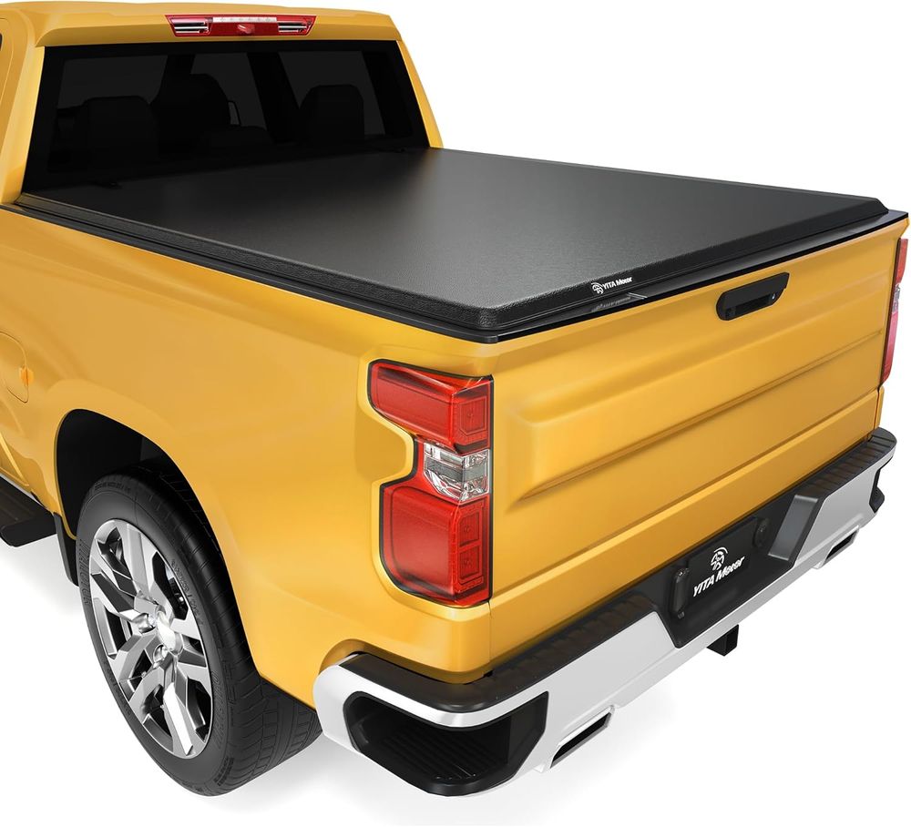 truck bed cover, quad fold tonneau cover, Silverado 1500 bed cover, Sierra 1500 5.8 ft tonneau, YITAMOTOR tonneau cover, soft truck bed cover, 2007-2026 Chevy GMC cover