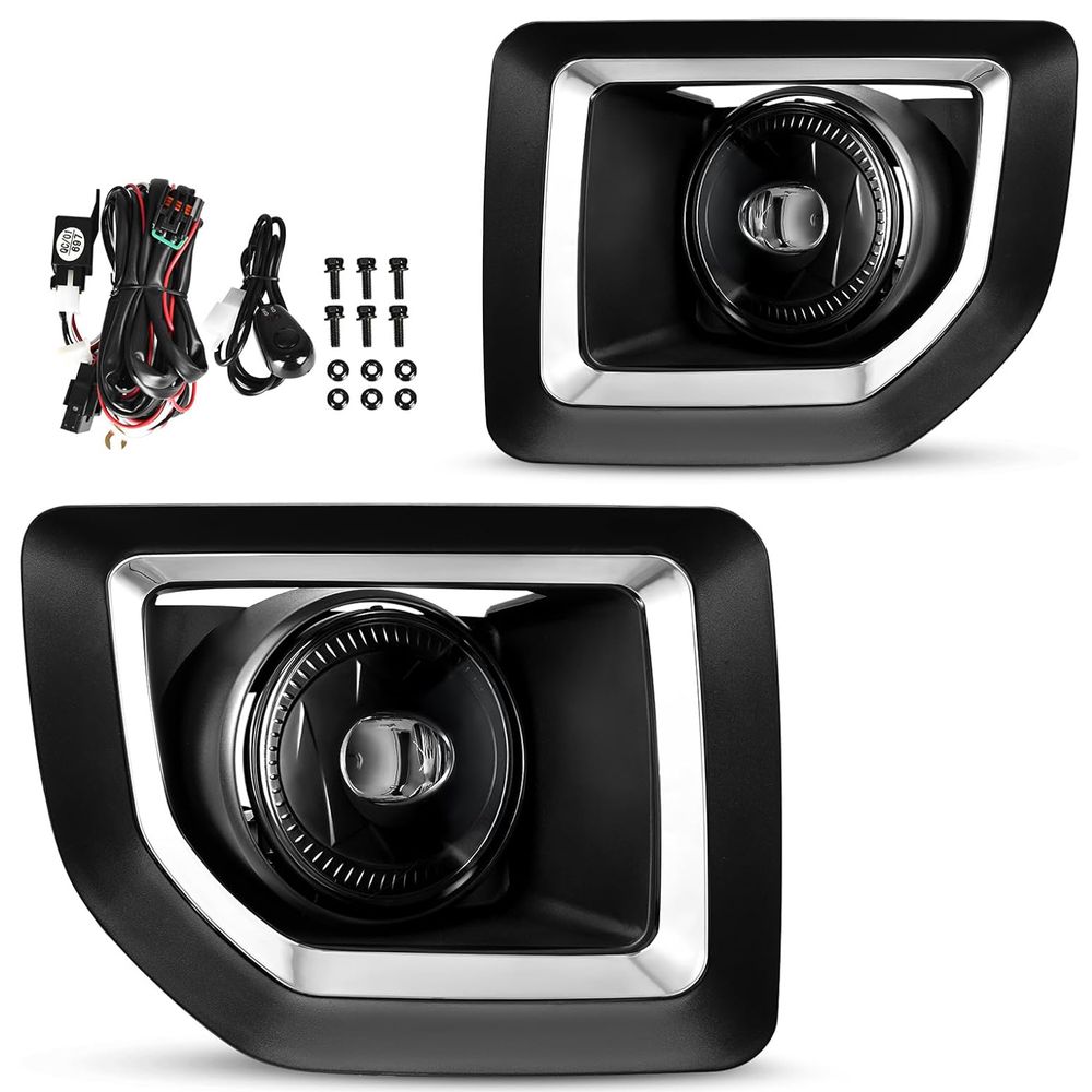 YITAMOTOR LED Fog Lights Compatible with 2015 2016 2017 2018 2019 GMC Sierra 2500 HD / 3500 HD Fog Lamps with Switch and Wiring Kit Foglight 