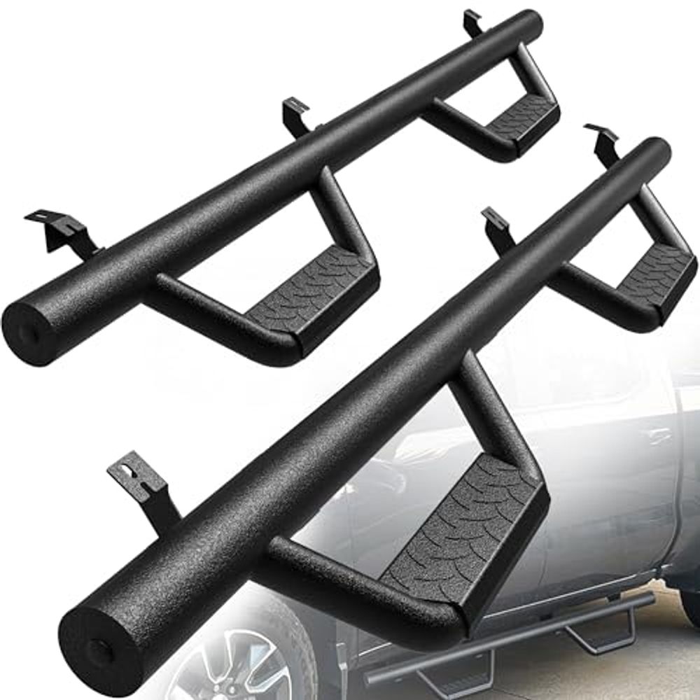 Running Boards Replacement for 2005-2023 Toyota Tacoma Double Cab, Carbon Steel Side Steps Nerf Bars Rails