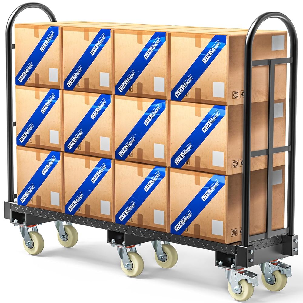 U-Boat truck, platform dolly, narrow aisle cart, heavy duty dolly, warehouse cart, 2000 lb capacity, industrial trolley, YITAMOTOR