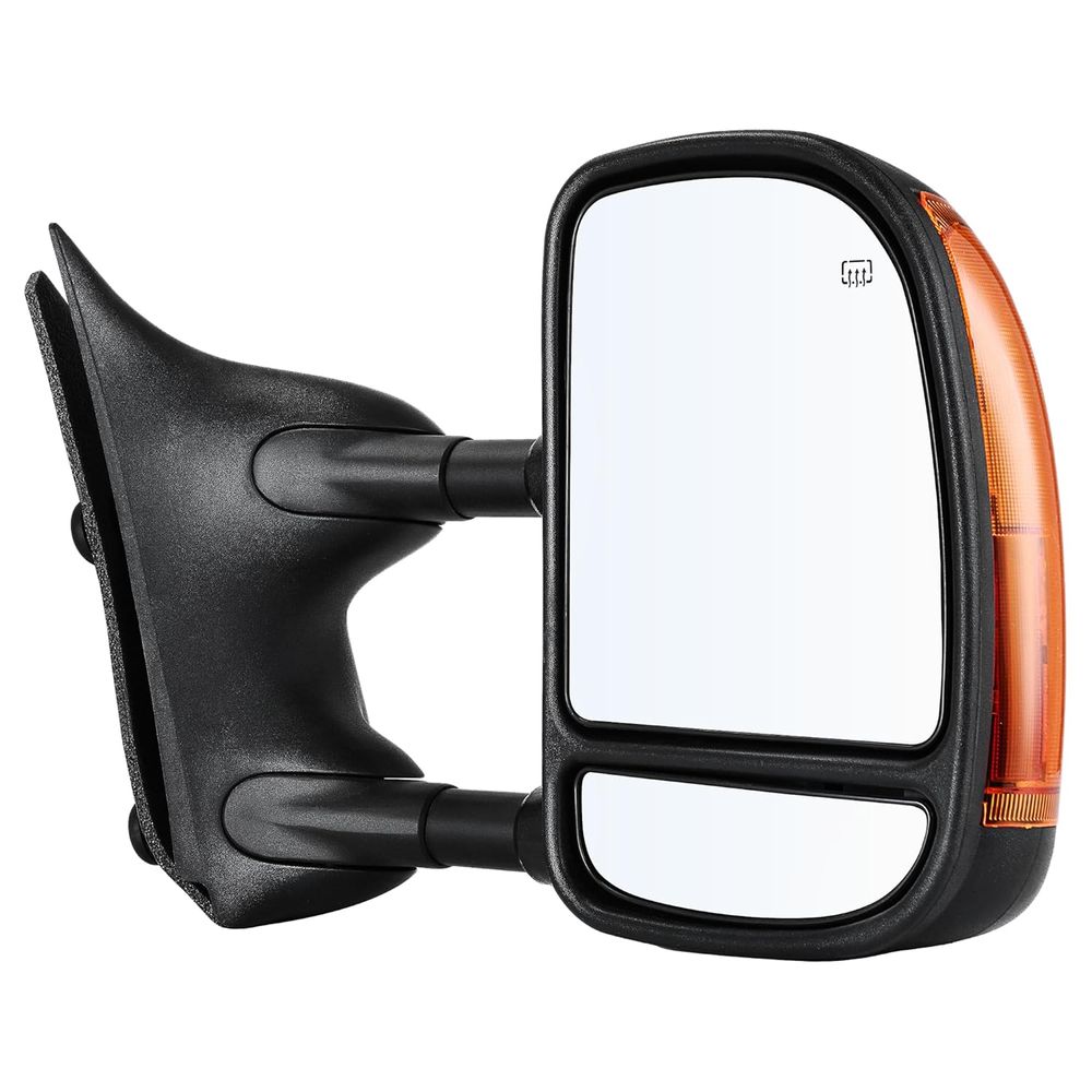 Ford F250 passenger mirror, Super Duty right mirror, F350 passenger side mirror, Ford Excursion mirror, power heated tow mirror, manual telescoping mirror, YITAMOTOR, 1999-2007 F250 passenger