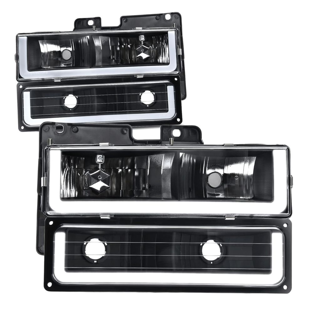 Headlight+Bumper Lamps For 1990-1999 Chevy GMC C/K C1500 C2500 C3500