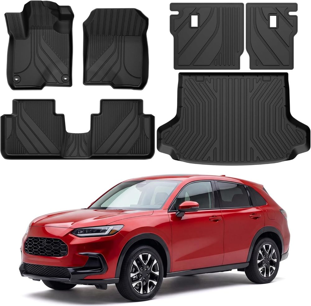 Honda HR-V floor mats, 2023 HR-V accessories, TPE cargo liner, HR-V backrest protector, all weather floor mats, HR-V LX Sport EX-L Touring, YITAMOTOR