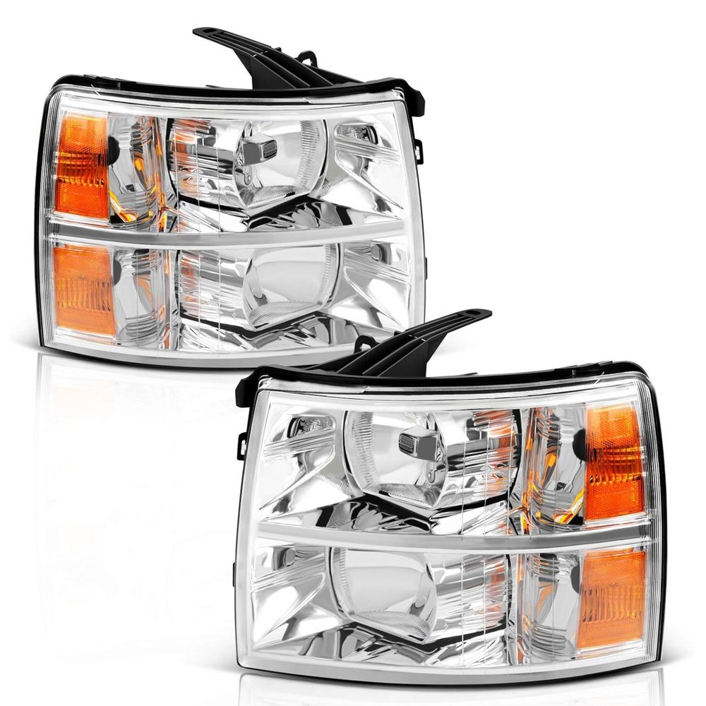 LED Headlight Assembly for 2007-2014 Chevy Silverado with Clear Lens