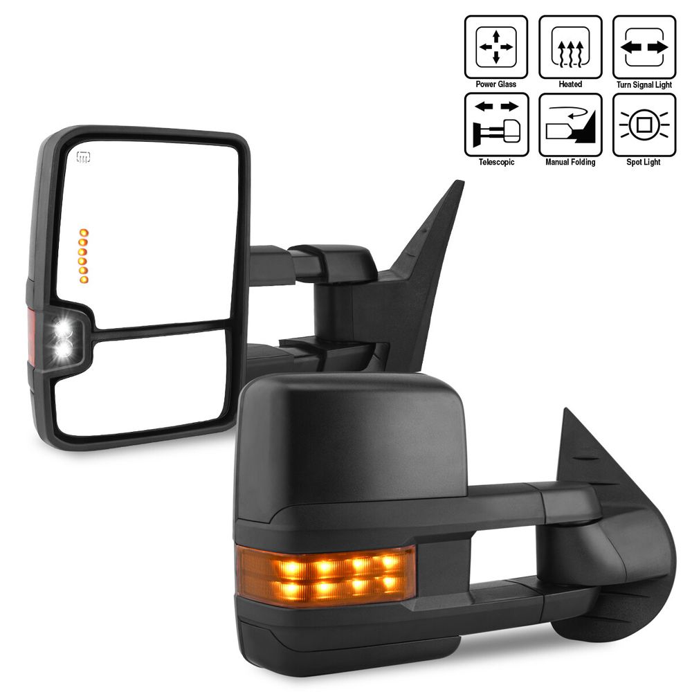 YITAMOTOR® 2007-2013 Chevy Silverado Extendable Tow Mirrors