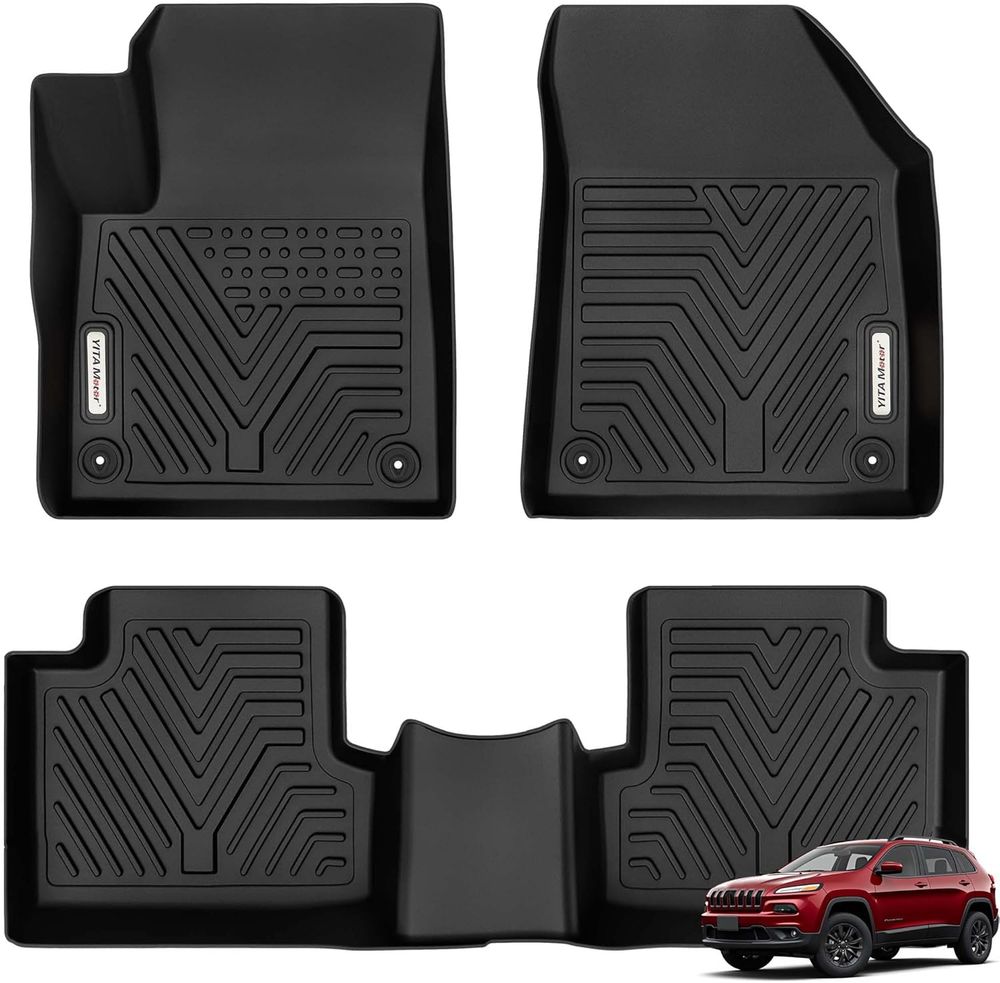 All-weather rubber floor mats for cars fit for 2015-2023 Jeep Cherokee