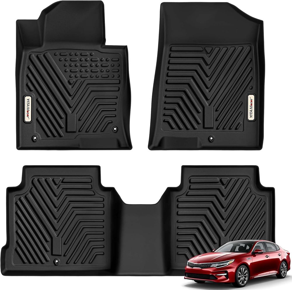 Kia Optima floor mats, Kia Optima floor liners, 2016 Kia Optima floor mats, 2017 Kia Optima floor mats, 2018 Kia Optima floor mats, 2019 Kia Optima floor mats, 2020 Kia Optima floor mats, Hyundai Sonata floor mats, Hyundai Sonata floor liners, 2015 Hyundai Sonata floor mats, 2016 Hyundai Sonata floor mats, 2017 Hyundai Sonata floor mats, 2018 Hyundai Sonata floor mats, 2019 Hyundai Sonata floor mats, Kia Optima accessories, Hyundai Sonata accessories, all weather floor mats, TPE floor liners, custom fit floor mats, waterproof floor mats, non slip floor mats, automotive floor liners, car interior accessories, 1st and 2nd row floor mats, YITAMOTOR floor mats