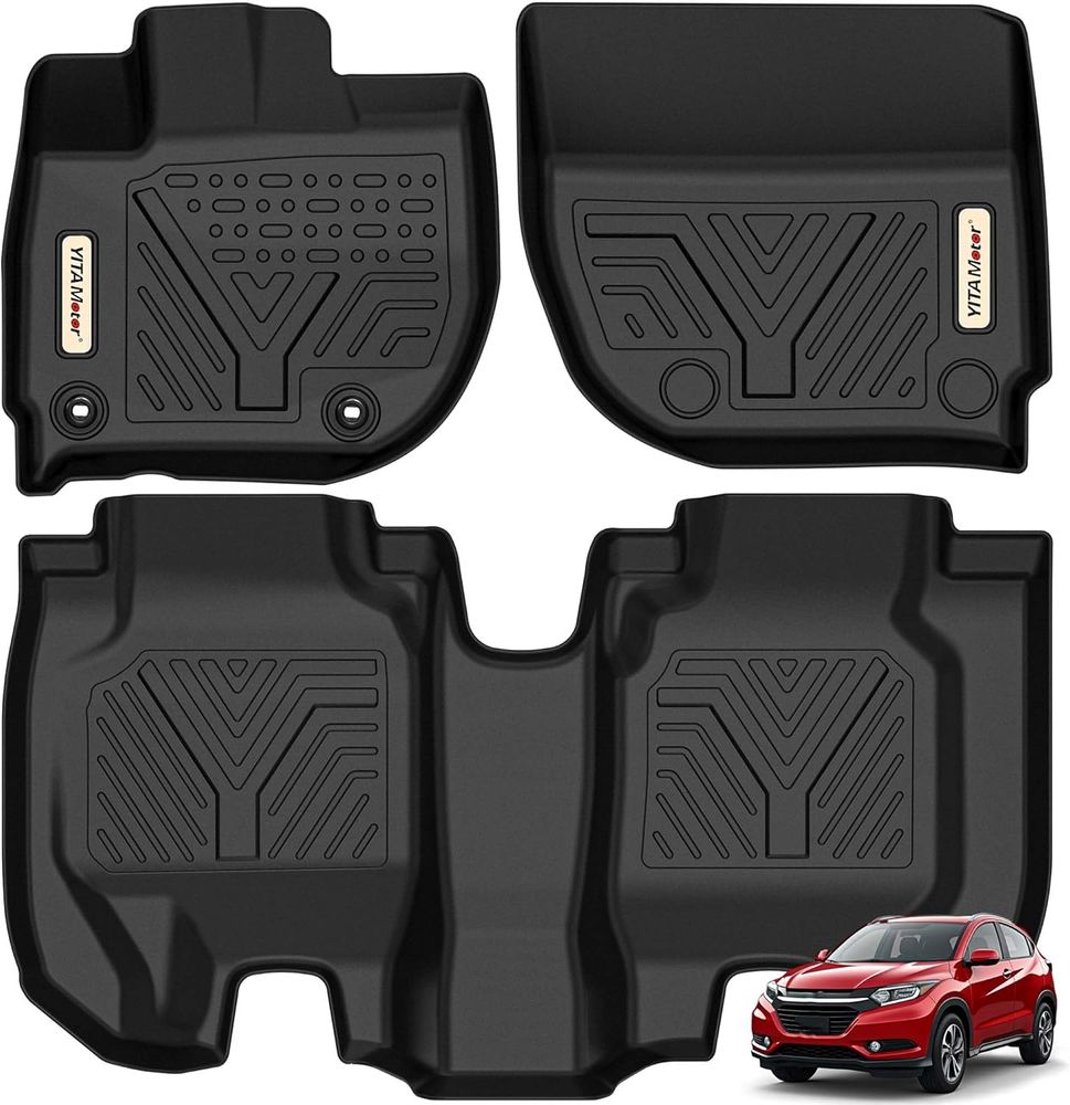 All-weather rubber floor mats for cars fit for 2016-2022 Honda HR-V